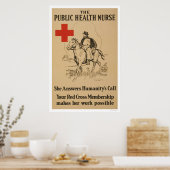 Poster Infirmière en santé publique - Elle répond à l'app (Cuisine)