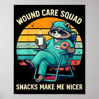 Poster Infirmière en soins des plaies Humour drôle Les sn