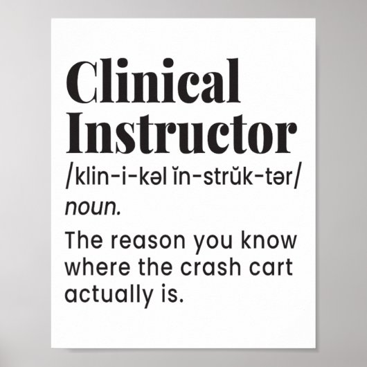 Poster Infirmière enseignante instructrice clinique Défin (Devant)