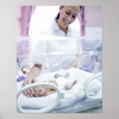 Poster Infirmière et bébé prématuré (Devant)