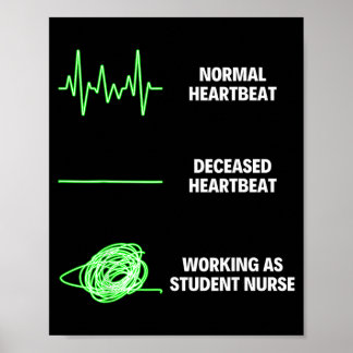 Poster Infirmière étudiante Infirmière étudiante drôle Em