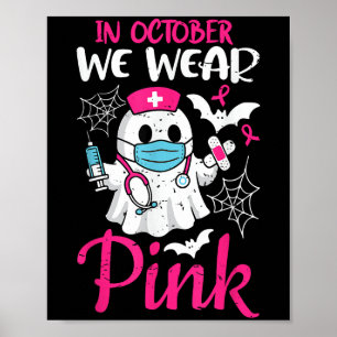 Poster Infirmière fantôme Halloween Infirmière Cancer du