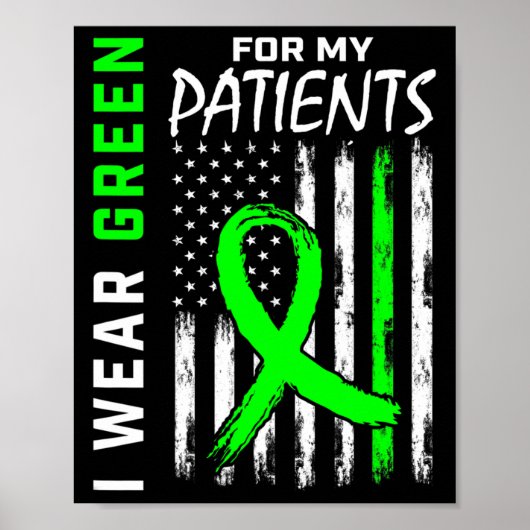 Poster Infirmière Green pour mes patients (Devant)