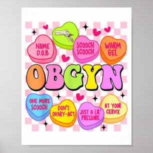Poster Infirmière gynéco-obstétrique de la Saint-Valentin