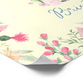 Poster Infirmière initiale de l'alphabet floral personnal (Coin)