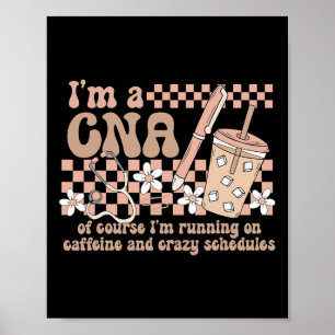 Poster Infirmière Je suis canne Bien sûr que je cours sur