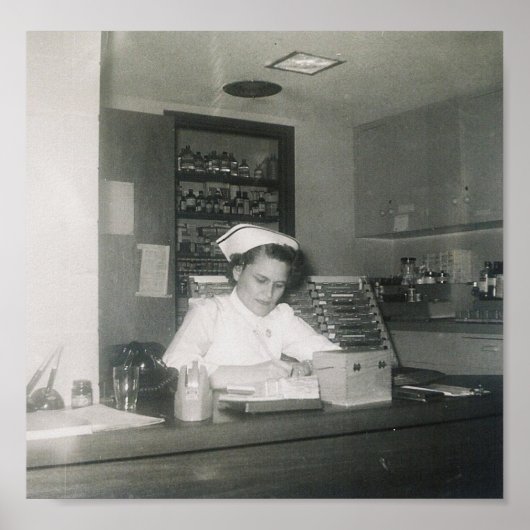 POSTER INFIRMIÈRE N° 11 DE 1956 (Devant)