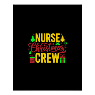 Poster Infirmière Noël Crew Art numérique Design