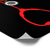 Poster infirmière noël stéthoscope infirmières xmas pyjam (Coin)