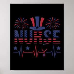Poster Infirmière patriotique Jour du drapeau américain 4