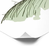 Poster Infirmière personnalisée - Chat avec ballon rouge (Coin)