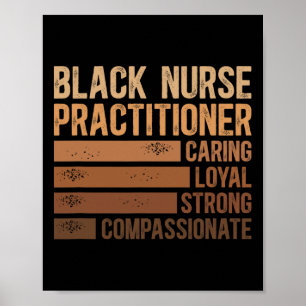 Poster Infirmière praticienne noire Infirmière afro-améri