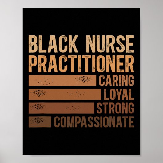 Poster Infirmière praticienne noire Infirmière afro-améri (Devant)