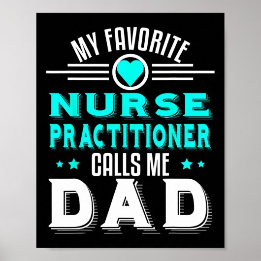 Poster Infirmière praticienne préférée m'appelle papa fêt (Devant)