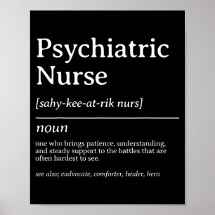 Poster Infirmière psychiatrique définition citation santé