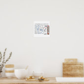 Poster "INFIRMIÈRE RETIRÉE" Histoire Cadeaux d'art (Cuisine)