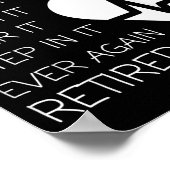 Poster Infirmière retraitée drôle (Coin)