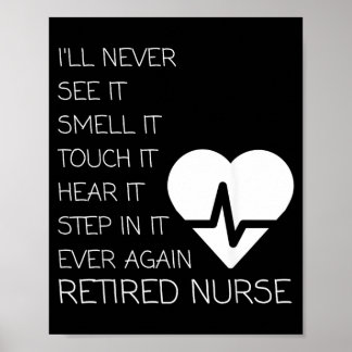 Poster Infirmière retraitée drôle