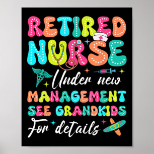Poster Infirmière Retraitée Sous De Nouveaux Cadeaux De G