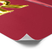 Poster INFIRMIÈRE RÉTRO et Emblème Caducée NR Or (Coin)