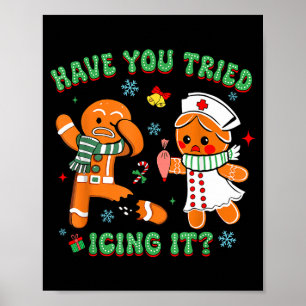 Poster Infirmière Rétro Noël Pain d'épice Avez-vous Essay