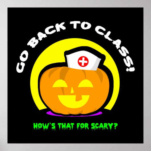 Poster Infirmière scolaire Halloween (Devant)