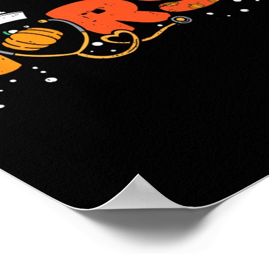 Poster Infirmière Thanksgiving Stethoscope Automne Automn (Coin)