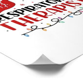 Poster Infirmière thérapeute respiratoire Noël, Poumon Ch (Coin)