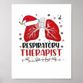 Poster Infirmière thérapeute respiratoire Noël, Poumon Ch (Devant)