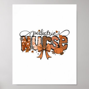 Poster Infirmières pédiatriques d'automne Équipe de Thank
