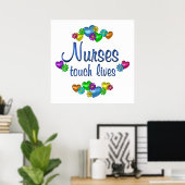 Poster Infirmières Touch Lives (Bureau à domicile)