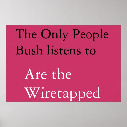 Poster Influences Bush (Devant)