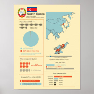 Poster Infographie nord-coréenne