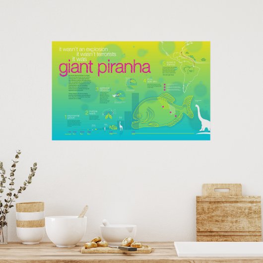 Poster Infographie : Piranha géant (Cuisine)