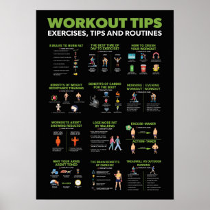 Poster Infographie sur la santé et la condition physique 