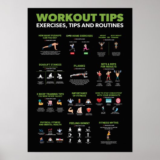 Poster Infographie sur la santé et la condition physique (Devant)