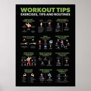 Poster Infographie sur la santé et la condition physique 