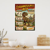Poster Infographie T-Rex (Cuisine)