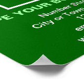 Poster Information d'affaires sur l'affiche Carré vert (Coin)