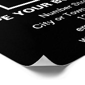 Poster Information d'affaires sur l'affiche du Carré noir (Coin)