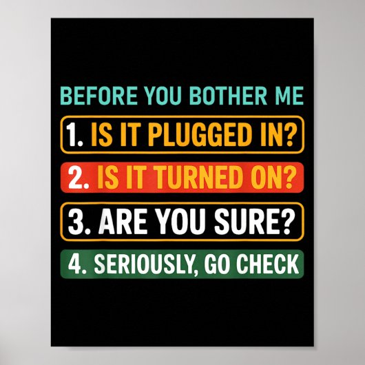 Poster Information Technology Tech _ Funny Technical Supr (Devant)