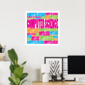Poster Informatique colorée (Bureau à domicile)