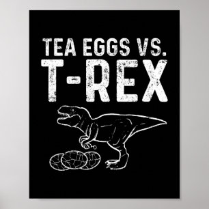 Poster Infuseur De Thé Contre T Rex Dinosaur Dino Oeufs