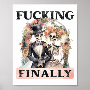 Poster Ing Finalement Bridesmaid Skeleton Bride Groom Hal