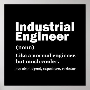 Poster Ingénierie industrielle Ingénieur drôle