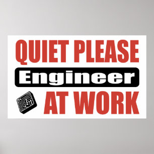 Poster Ingénieur Au Travail, S'Il Vous Plaît