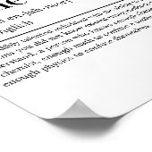 Poster Ingénieur chimique Définition Ingénierie drôle (Coin)