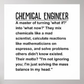 Poster Ingénieur chimiste (Devant)