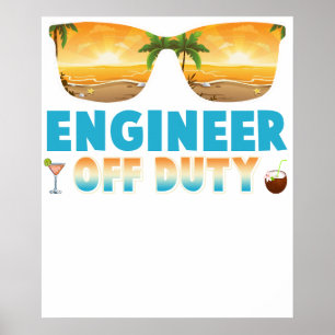Poster Ingénieur hors service dernier jour de vacances d'