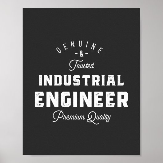 Poster Ingénieur industriel, cool, ingénieur, ingénierie, (Devant)